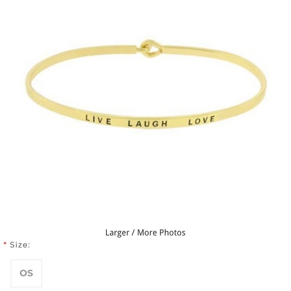 LIVE LAUGH LOVE gold bracelet - Picture 6 of 6